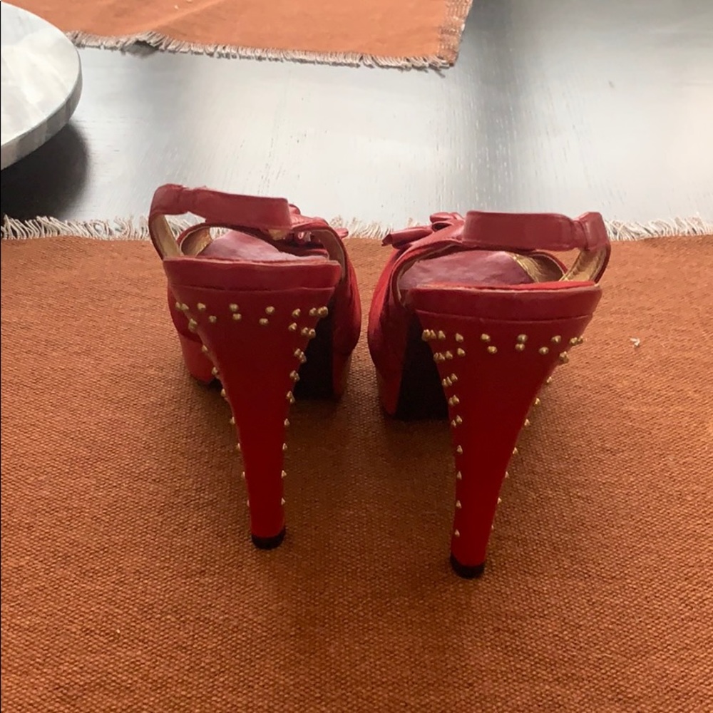 Red Slingback Heels - Picture 2 of 3